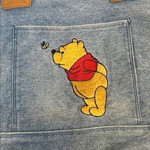 Vinnie The Pooh Disney Large Authentic Denim Tote GUC